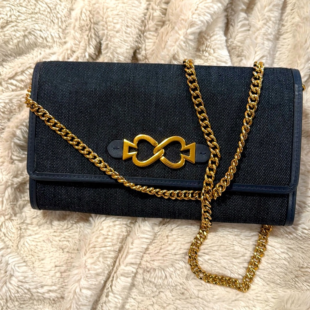 Toujours Denim Chain Clutch